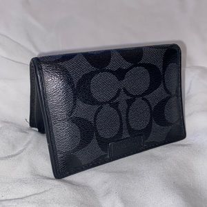 MENS BLACK MONOGRAM COACH WALLET